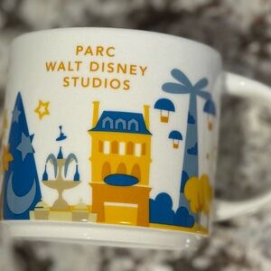 Disney Parks Mug with Blue and Yellow Design